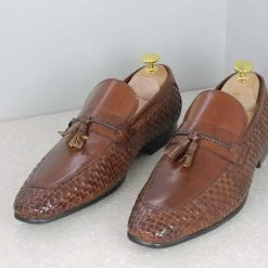 ATESBER By Inc5 MEN FORMAL SLIPPON SHOES-BROWN