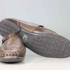 ATESBER By Inc5 MEN INTERLACE VELCRO SANDAL - COFFEE