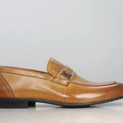 ATESBER By Inc5 PERFORATED VAMP SLIPON-TAN MEN