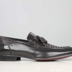 ATESBER By Inc5 MEN INTERLACE TASSEL SLIPPON - COFFEE