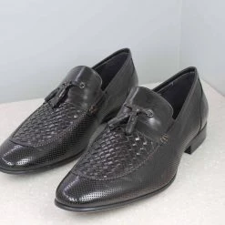 ATESBER By Inc5 MEN INTERLACE TASSEL SLIPPON - COFFEE