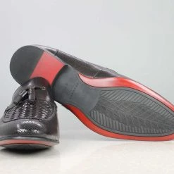 ATESBER By Inc5 MEN INTERLACE TASSEL SLIPPON - COFFEE