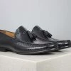ATESBER By Inc5 REPTILIAN EMBOSS TASSEL SLIPON-BLACK MEN