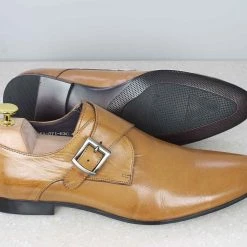 ATESBER By Inc5 FORMALS LEATHER MONK SHOE-TAN MEN