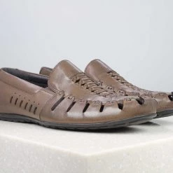 ATESBER By Inc5 BURNISH FORMAL SANDAL - BROWN MEN