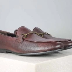 ATESBER By Inc5 TRIM SLIPPON PU SOLE - MAROON MEN