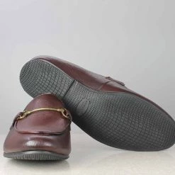 ATESBER By Inc5 TRIM SLIPPON PU SOLE - MAROON MEN