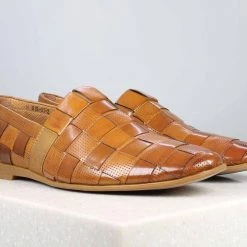 ATESBER By Inc5 MAT WOVEN SLIPPON - APRICOT MEN