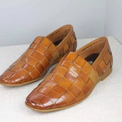 ATESBER By Inc5 MAT WOVEN SLIPPON - APRICOT MEN