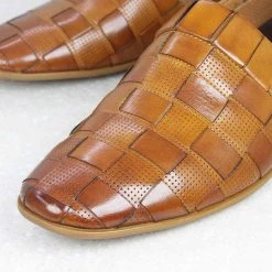 ATESBER By Inc5 MAT WOVEN SLIPPON - APRICOT MEN