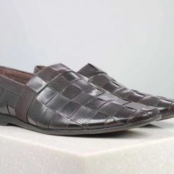 ATESBER By Inc5 MEN MAT WOVEN SLIPPON - BROWN
