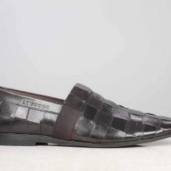 ATESBER By Inc5 MEN MAT WOVEN SLIPPON - BROWN