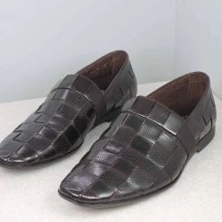 ATESBER By Inc5 MEN MAT WOVEN SLIPPON - BROWN