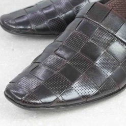 ATESBER By Inc5 MEN MAT WOVEN SLIPPON - BROWN