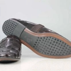 ATESBER By Inc5 MEN MAT WOVEN SLIPPON - BROWN