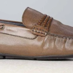 ATESBER By Inc5 MEN BRAIDED MOCCASINS - BROWN