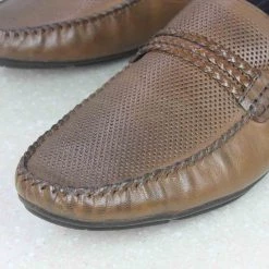 ATESBER By Inc5 MEN BRAIDED MOCCASINS - BROWN