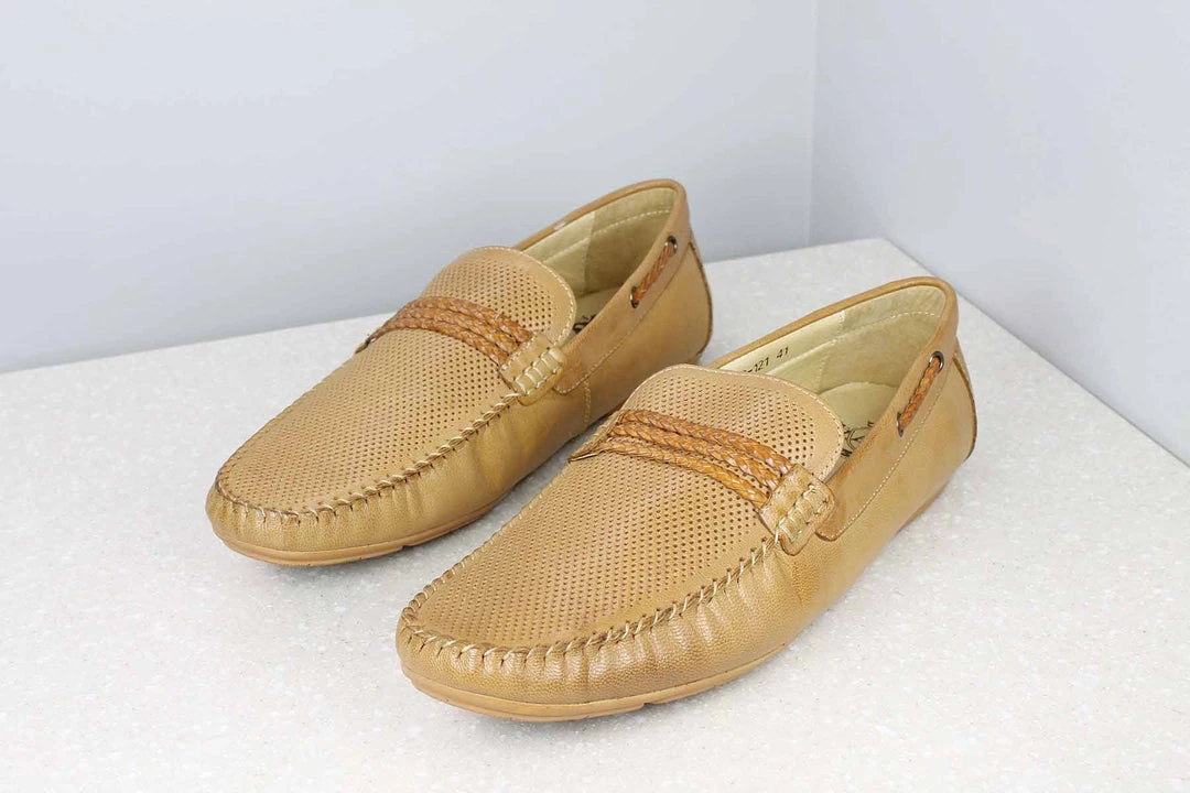 ATESBER By Inc5 BRAIDED MOCCASINS - TAN MEN 5 ATESBER By Inc5 BRAIDED MOCCASINS - TAN MEN