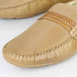 ATESBER By Inc5 BRAIDED MOCCASINS - TAN MEN 10 ATESBER By Inc5 BRAIDED MOCCASINS - TAN MEN