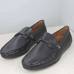 ATESBER By Inc5 MEN TRIMED MOCASSIN - BLACK