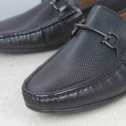 ATESBER By Inc5 MEN TRIMED MOCASSIN - BLACK