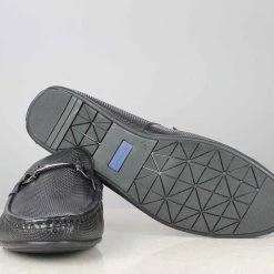 ATESBER By Inc5 MEN TRIMED MOCASSIN - BLACK