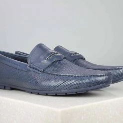 ATESBER By Inc5 EMBOSS MOCCASIN - NAVY