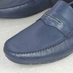 ATESBER By Inc5 EMBOSS MOCCASIN - NAVY