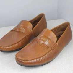 ATESBER By Inc5 EMBOSS MOCCASIN - TAN MEN 9 ATESBER By Inc5 EMBOSS MOCCASIN - TAN MEN