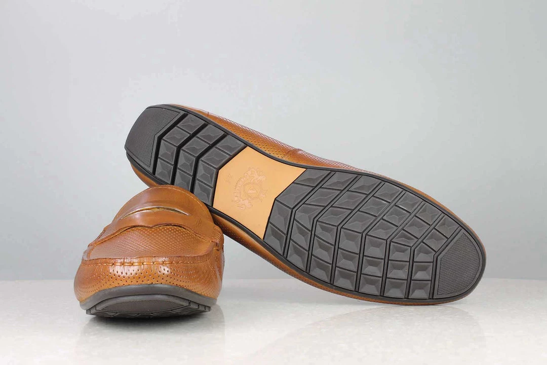 ATESBER By Inc5 EMBOSS MOCCASIN - TAN MEN 7 ATESBER By Inc5 EMBOSS MOCCASIN - TAN MEN