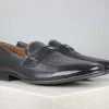 ATESBER By Inc5 MEN EMBOSS FORMAL SLIPPON - BLACK