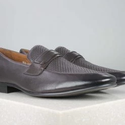 ATESBER By Inc5 MEN EMBOSS FORMAL SLIPPON - COFFEE