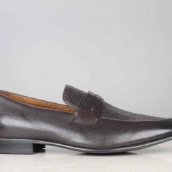 ATESBER By Inc5 MEN EMBOSS FORMAL SLIPPON - COFFEE