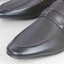 ATESBER By Inc5 MEN EMBOSS FORMAL SLIPPON - COFFEE
