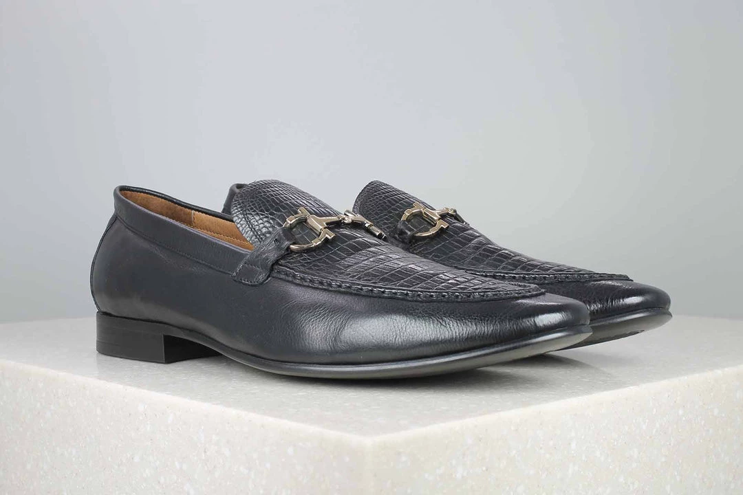 ATESBER By Inc5 MEN TRIM CROCO SLIPPON - BLACK 3 ATESBER By Inc5 MEN TRIM CROCO SLIPPON - BLACK