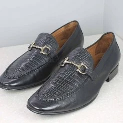 ATESBER By Inc5 MEN TRIM CROCO SLIPPON - BLACK 9 ATESBER By Inc5 MEN TRIM CROCO SLIPPON - BLACK