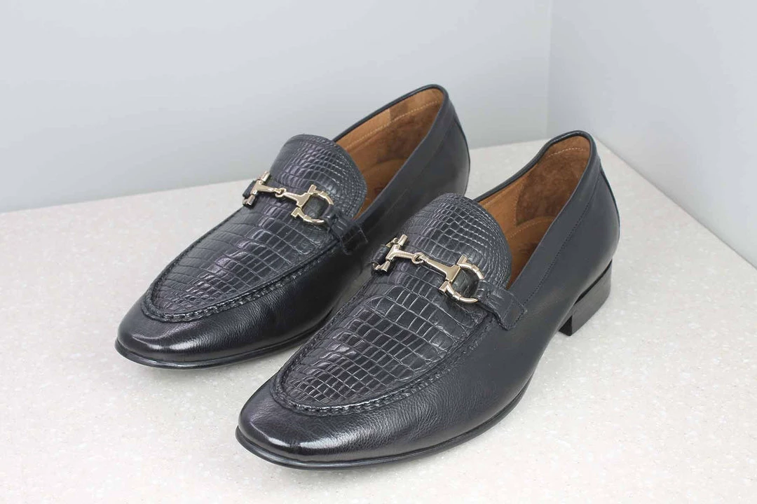 ATESBER By Inc5 MEN TRIM CROCO SLIPPON - BLACK 5 ATESBER By Inc5 MEN TRIM CROCO SLIPPON - BLACK