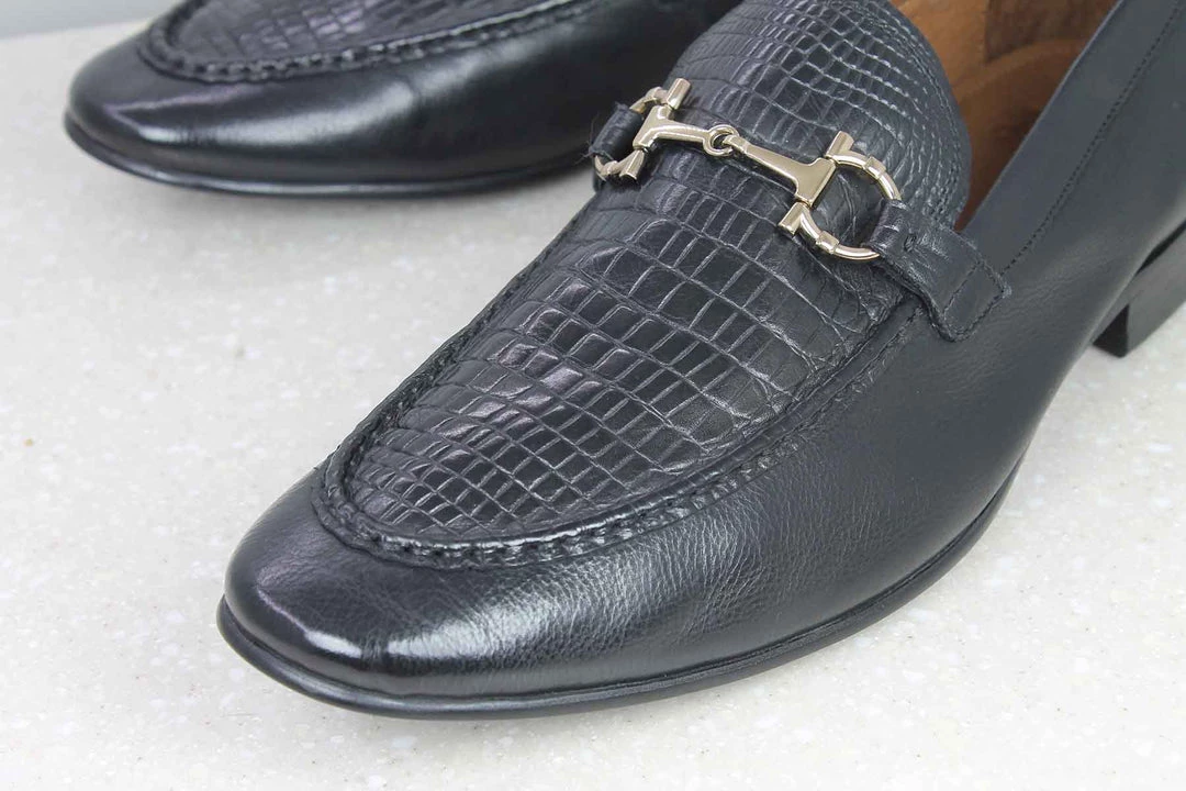 ATESBER By Inc5 MEN TRIM CROCO SLIPPON - BLACK 6 ATESBER By Inc5 MEN TRIM CROCO SLIPPON - BLACK