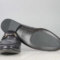 ATESBER By Inc5 MEN TRIM CROCO SLIPPON - BLACK 11 ATESBER By Inc5 MEN TRIM CROCO SLIPPON - BLACK