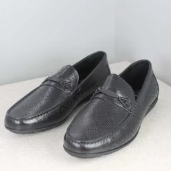 ATESBER By Inc5 LEAD TRIM MOCCASIN - BLACK MEN