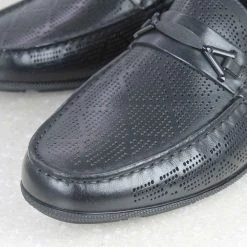 ATESBER By Inc5 LEAD TRIM MOCCASIN - BLACK MEN