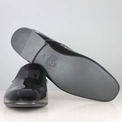 ATESBER By Inc5 PATENT PARTY SLIPPON - BLACK