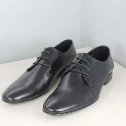 ATESBER By Inc5 LONG TOE FORMAL LACE UP- BLACK MEN