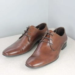 ATESBER By Inc5 LONG TOE FORMAL LACE UP - BROWN