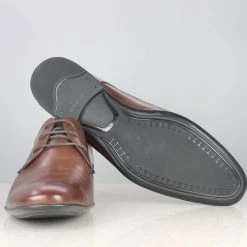 ATESBER By Inc5 LONG TOE FORMAL LACE UP - BROWN