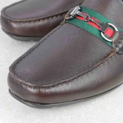 ATESBER By Inc5 PRINTED RIBBON DRIVING SHOES-BROWN