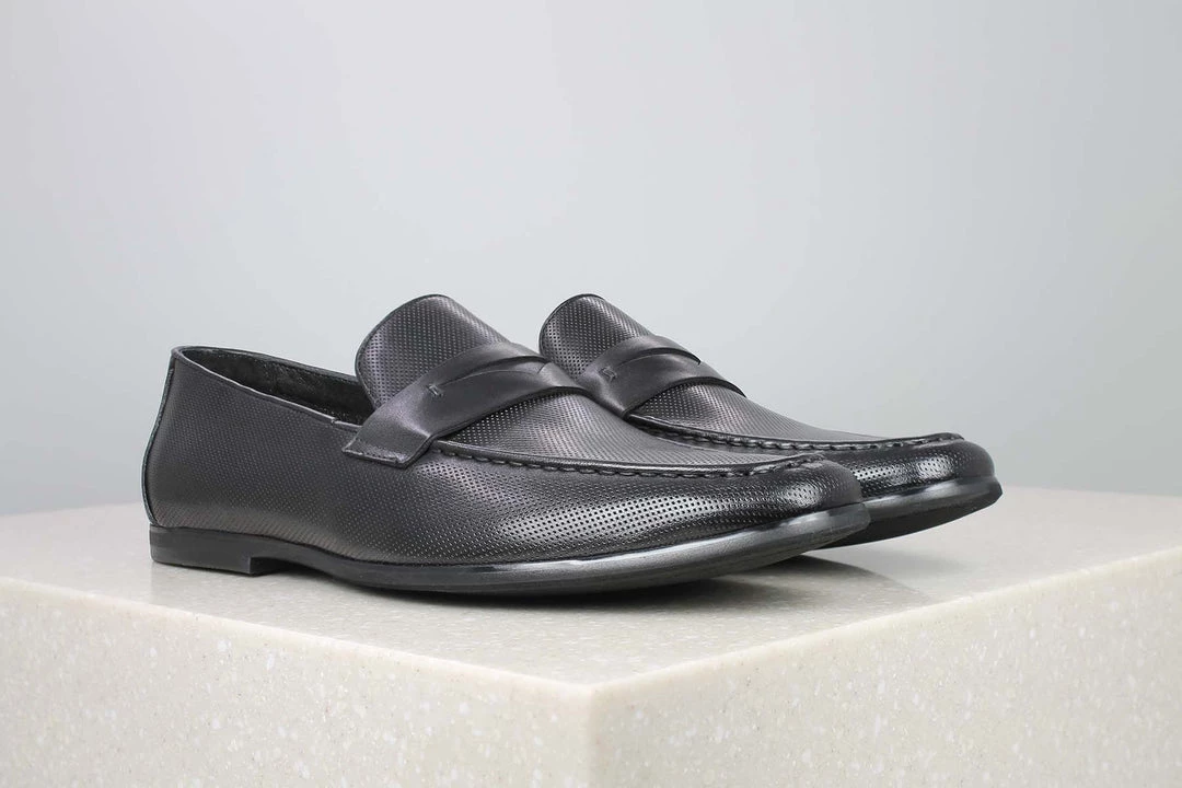 ATESBER By Inc5 PERFORATED FORMAL SLIPON-BLACK MEN 3 ATESBER By Inc5 PERFORATED FORMAL SLIPON-BLACK MEN