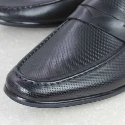 ATESBER By Inc5 PERFORATED FORMAL SLIPON-BLACK MEN 10 ATESBER By Inc5 PERFORATED FORMAL SLIPON-BLACK MEN