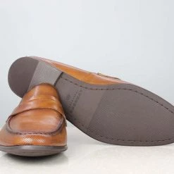 ATESBER By Inc5 MEN PERFORATED FORMAL SLIPON-TAN
