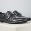 ATESBER By Inc5 SEMI WOVEN DOUBLE MONK-BLACK MEN